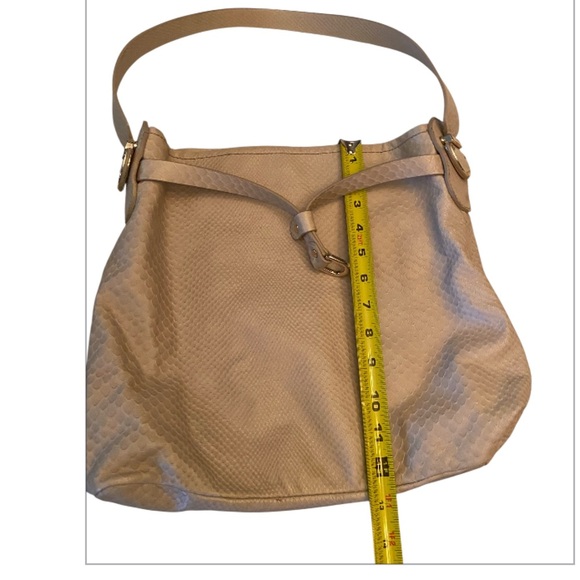 EUC Cole Haan Perry Street Casey Ivory Python Drawstring Hobo - Picture 3 of 11